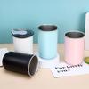 Water Cup 300ml Ergonomic Milk Cup Comfortable Grip Double-Layer Coffee Cup Tooth Brushing Cup Mouthwash Cup Multifunctional Mixing Cup