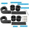 Motorcycle Aluminum Mounting Bracket Kit Tube Clamp 2Pcs 0.75" 1" 1.25" Bullbar Roof Rack Roll Cage Horizontal Bar Clamp Mounting Kit Fit For Trucks