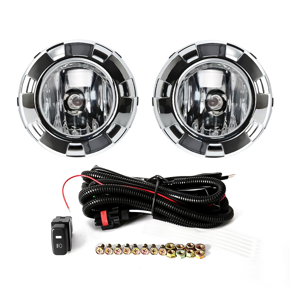 Car Fog Lights For Mitsubishi Pajero 3 2007 2008 2009 2010 V73 V97 Front Bumper Chrome Painting Cover