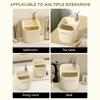 Small Trash Can With Detachable Drain Rack Multi-functional Garbage Bin For Powder Room Home