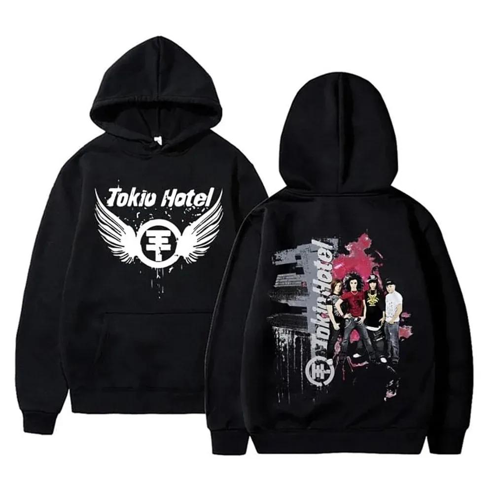 Kaulitz 89 Tokio Hotel Hoodies Rock Band Pullovers Bill Kaulitz Print Sweatshirt Hoodie Y2k Streetwear Tokio Hotel Sweatshirts
