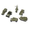 1:64 Scale Pull Back Military Vehicles Model Tank Truck Vehicle Models Children Car Toys6pcs / Set
