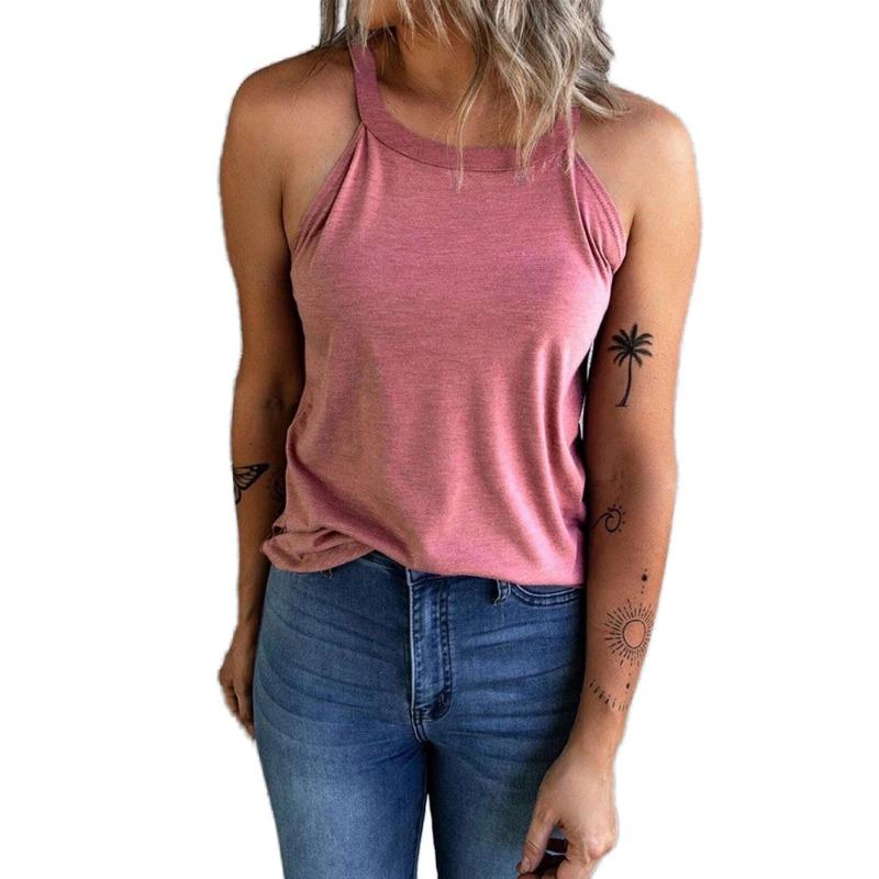 Women's New Hanging Neck Sleeveless Vest Top