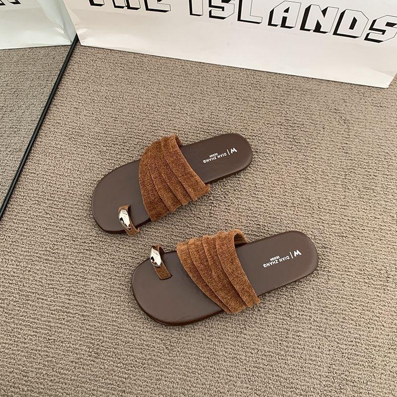 New Chinese Style Guochao Literary And Retro Unique Oriental Style Slippers Women'S Shoes Intellectual Trend Fashion