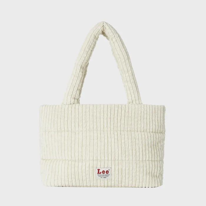 Corduroy Square Shoulder Bag Ivory
