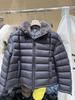 European fashion stand-up collar lamb wool splicing white duck down jacket women's winter short small coat