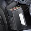 Easy to Install Vehicle Seat Mounted Tissue Holder and Storage Bag for Tissues and Small Items Waterproof Leather