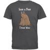 Save A Beer Drink Wine Dark Heather Adult T Shirt