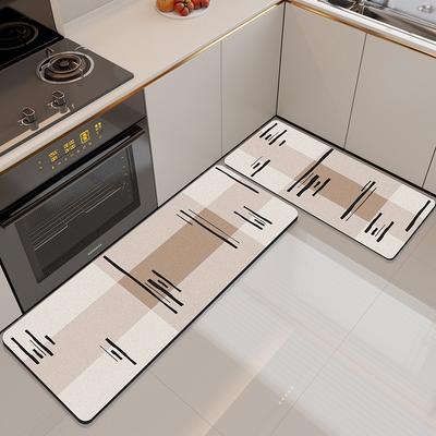 Kitchen Floor Mat Absorbent Carpet Diatom Mud Non-slip Foot Mats Simple Stripes Home Decoration Rug Alfombra De Cocina