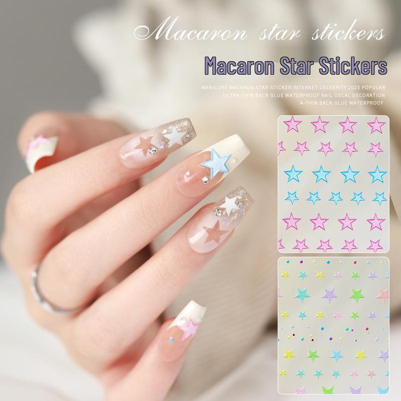 

2023 Trending Self-Adhesive Waterproof Star Nail Art Stickers for Stylish Nails