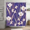Modern Blue Floral Shower CurtainBathroom Decor, Waterproof Fabric for Bathtub Area Perfect for Home Renovations DIY Projects (S
