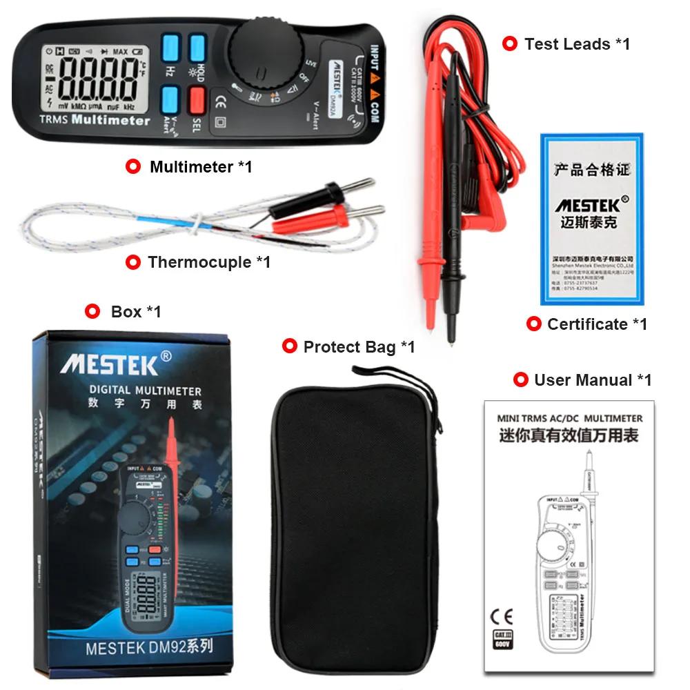 

DM92A NCV Digital Multimeter True RMS 6000 Counts DC/AC Auto Range Multimetester Voltage Tester back light Multimeter