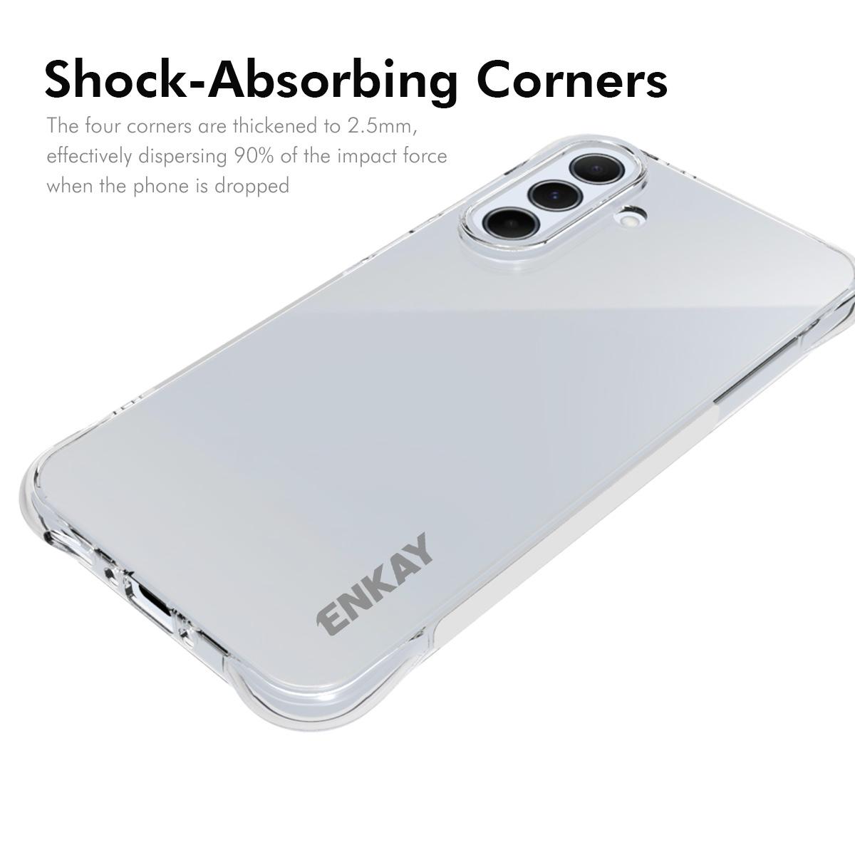 

For Samsung Galaxy A56 5G Clear Phone Case ENKAY HAT PRINCE Shockproof Anti-Slip TPU Cover Transparent