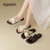 Augustine slippers women's summer 2025 new French flat bottom beautiful small fragrant soft bottom casual cool slippers