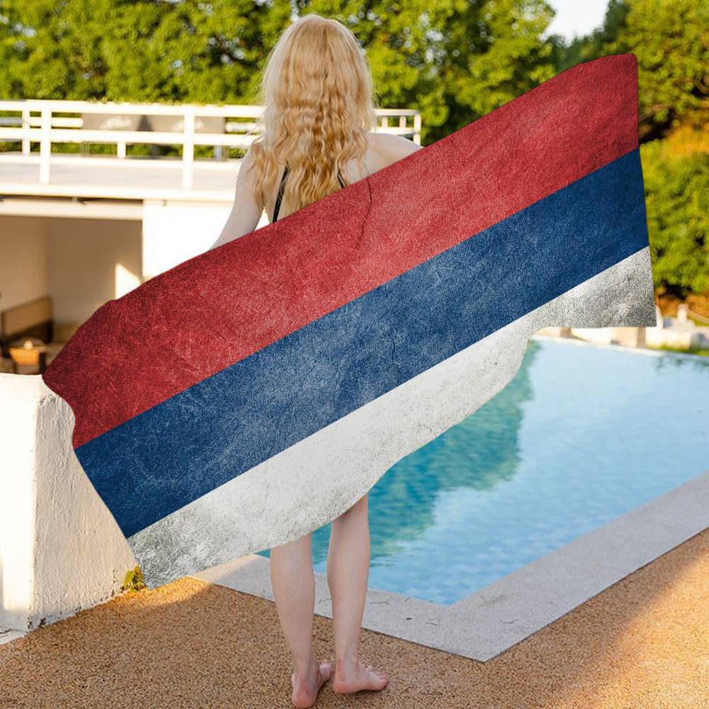 classic Russia flag Microfiber Beach Towel Absorbent Quick dry Soft Yoga Swimming Resort Mountain Climbing Towel