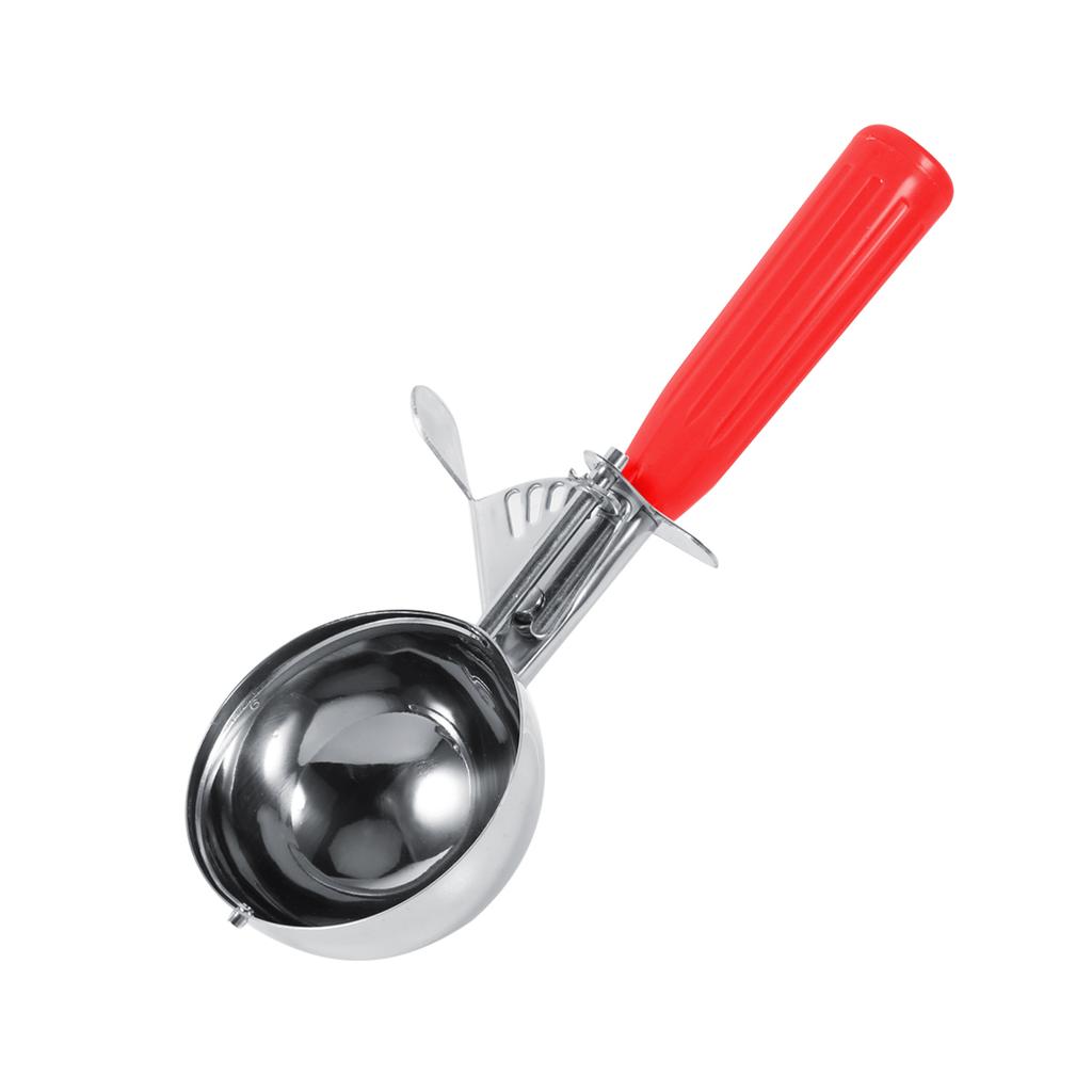 Practical Stainless Steel Fruit Ice Cream Scoop Spoon with Plastic Handle Kitchen Tool (5.2cm)