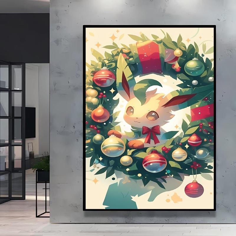 Canvas Wall Art Pokemon Pikachu Poster Prints Cute Cartoon Character Picture Classic Living Room Home Decoration Christmas Gift