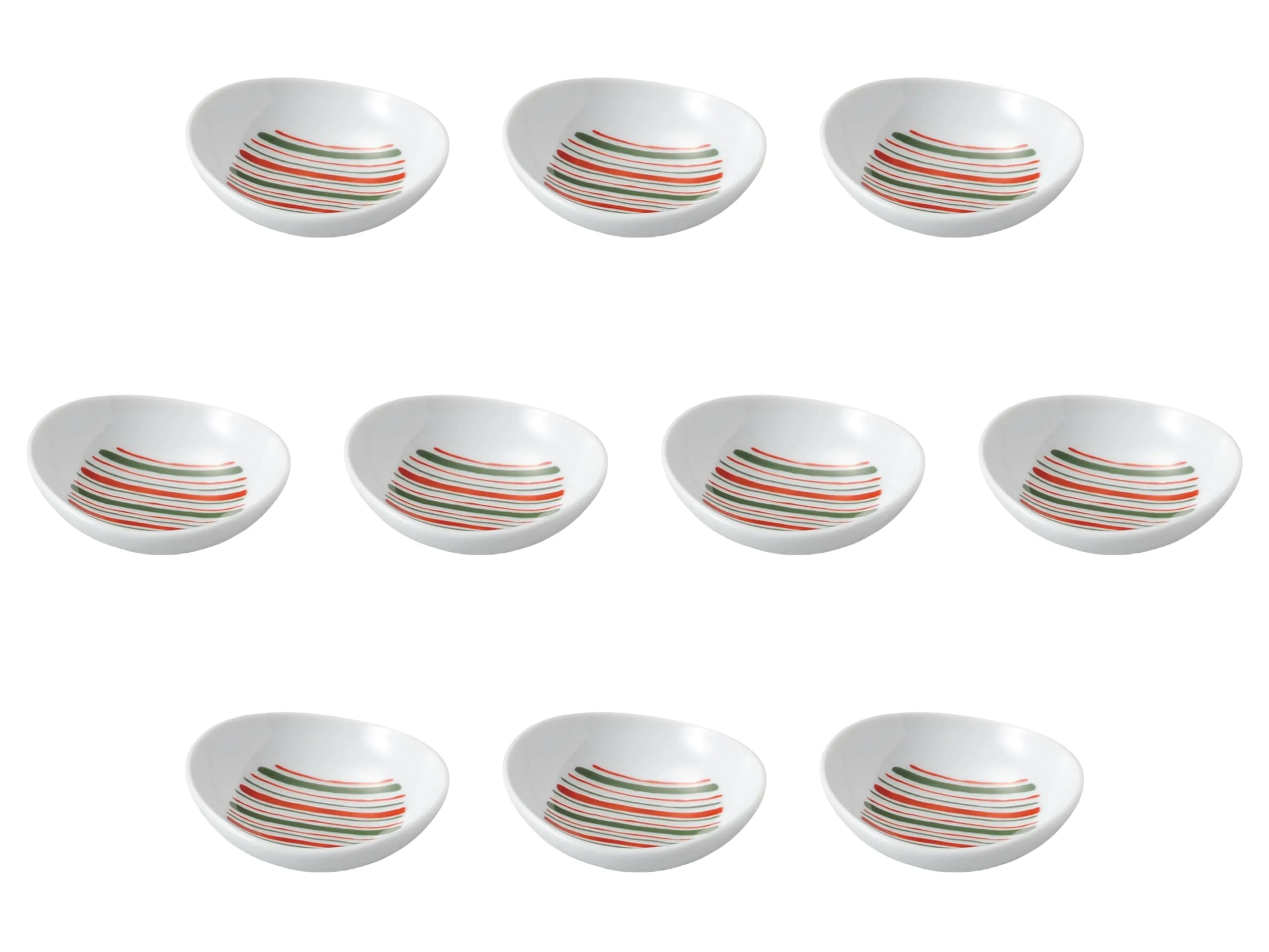 

Set of 10 Nishiki Tokusa Oval Small Plates x x 2 cm Arita Ware Small Plates Setomonohonpo [8 7.5 (50cc)]