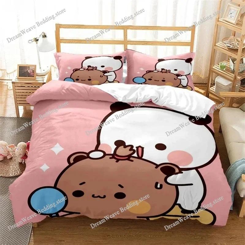 Home Textile Cartoons Bubu Dudu Cover Duvet Cover Pillow Case Boy Girl Polyester Bedding Set King Queen Twin Size Luxury Gift963