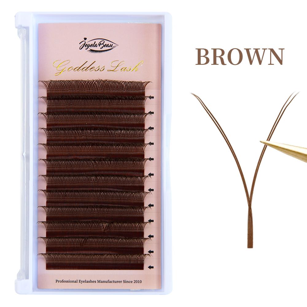 Goddess U-shaped YY Eyelash Extension U Sahpe YY Lashes 2D UY Double Layer False Mink Eyelashes Premade Fans