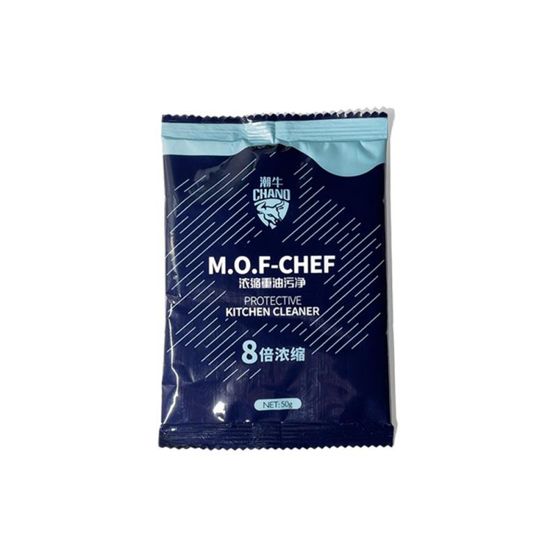 

50 г Mof Chef Cleaner Powder-Heavy Oil Stain Powder Cleaner Universal Pure Pure Dirt Powder для удаления сильных загрязнений с вытяжки 1pc