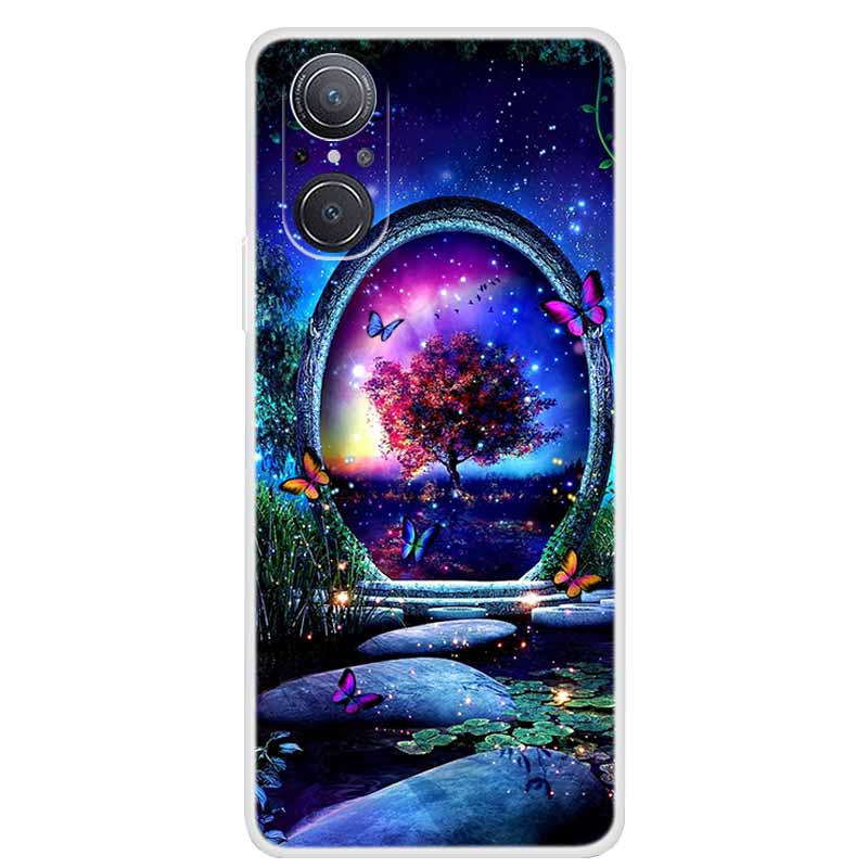 For Huawei nova 9 SE Case Nova9 Clear Soft TPU Silicone Cats Back Cover for Huawei Nova 9SE Case Nova9SE Funda Shockproof Coque