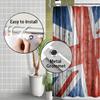 Weathered Banner Design Shower Curtain With 12 Hooks 180X 180Cm Bathroom Decorative Bathtub Shower Curtain