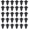 30/50/100PCS 6mm Black Plastic Rivet Vent Wiper Cover Clip Fixed Screw Clip Deflector Plastic Piercing Nail Fastener Auto Parts