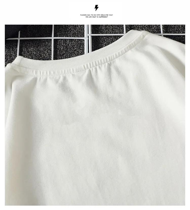 Tricou pentru bărbați nou de vară Tricou solid la modă pentru bărbați Hip Hop supradimensionat cu mânecă scurtă, casual, din bumbac, tricouri de top pentru bărbați