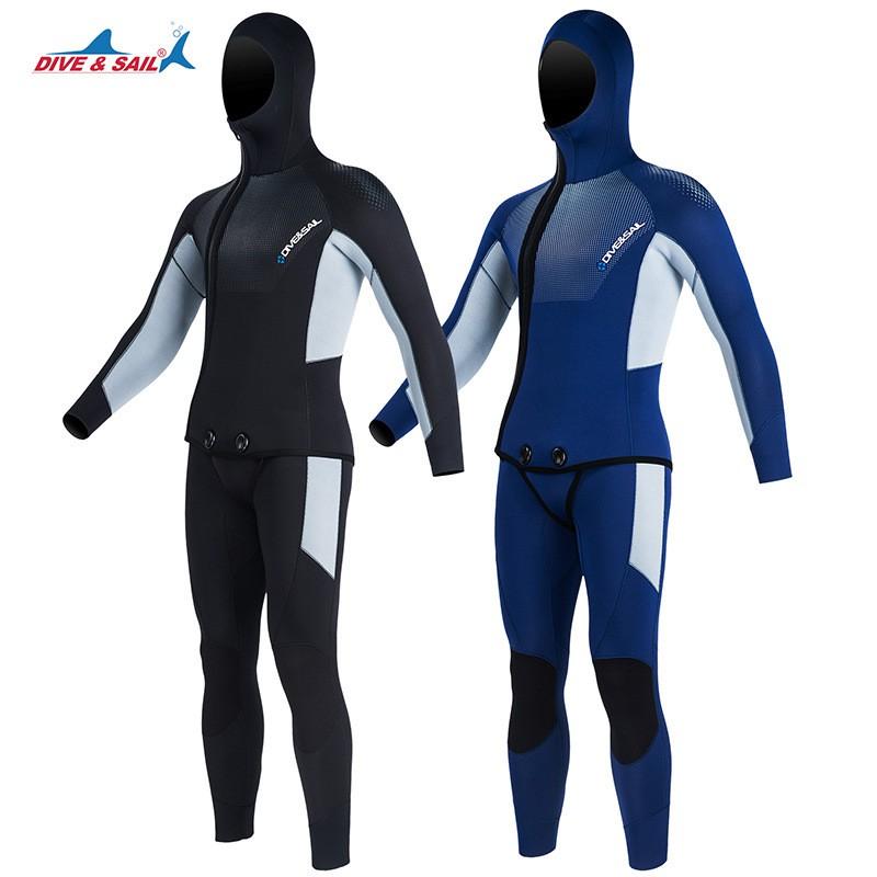 Warm Diving Suit 5MM Hooded Split Thick Men Deep Snorkeling Surfing Swimming Cold-proof Wet