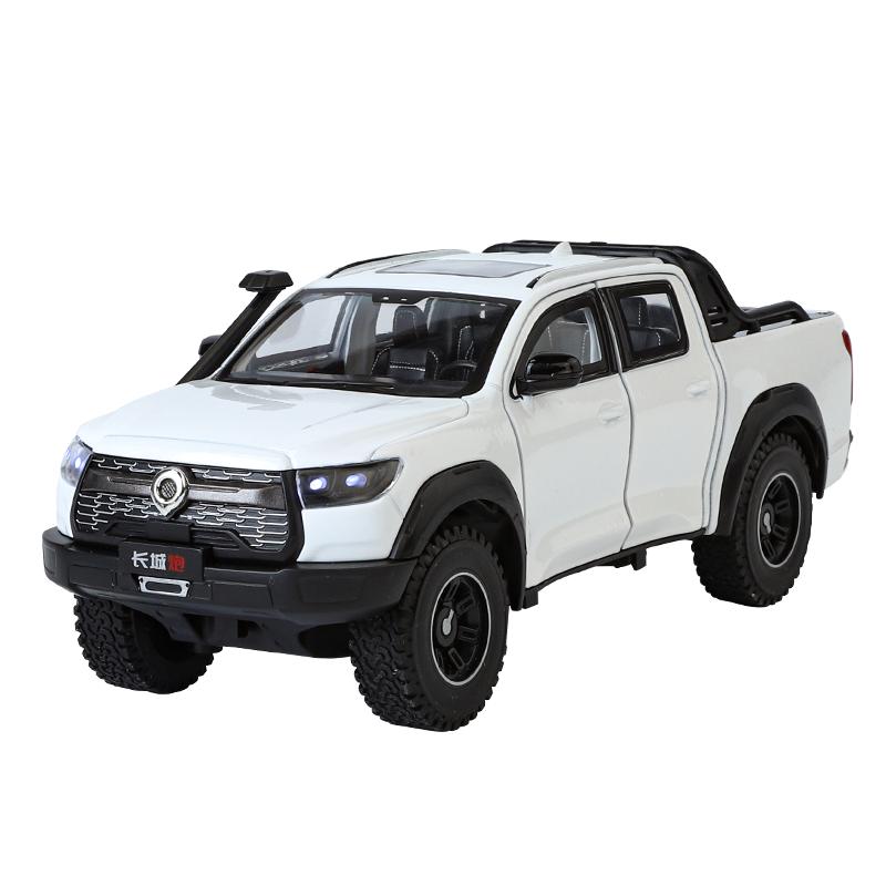 

1:24 Large Pickup Truck Great Wall Pao DALILUN off-road Vehicle Toy Simulated Alloy Car Model Pull Back Collection Ornament белый