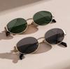 Arc de Triomphe Anti-UV Kleine Ovale Metall-Sonnenbrille – Trendige, Einfache Mode-Brille