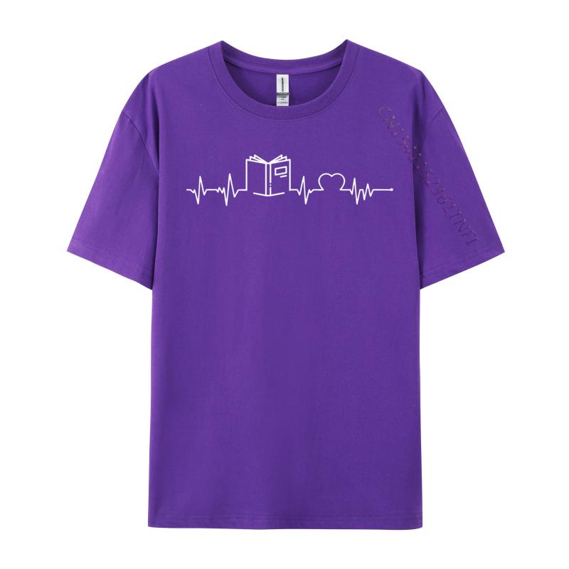 Love Books Heartbeat Limited Edition Discount Geek T Shirts Pure Cotton Student Tops Tees Group TShirts