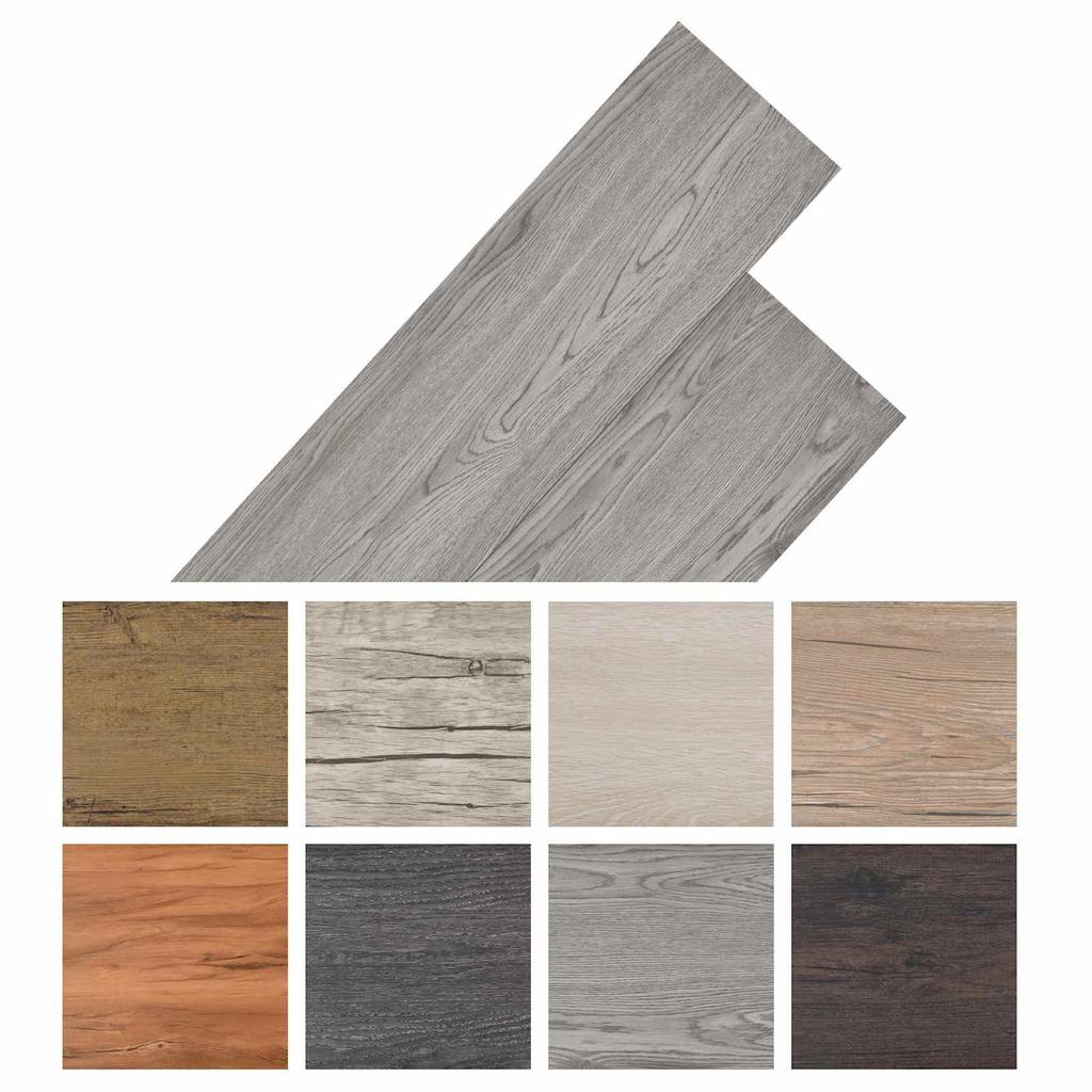 Floor Planks 18 Pcs Dark Grey 5.26 M² PVC
