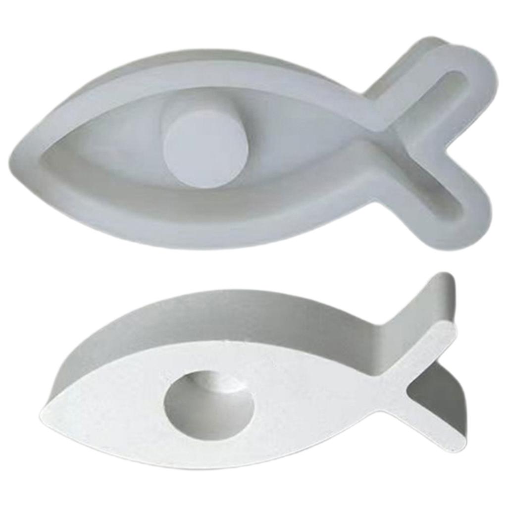 Candle Stick Holder Silicone Mold 3D Fish Resin Mold Candle Holder Silicone Resin Mold Cute Silicone Candle Holder Mold