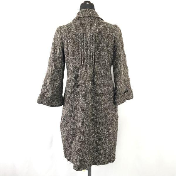 Beardsley Japan Tweed Wool Long Coat S Brown(USED)