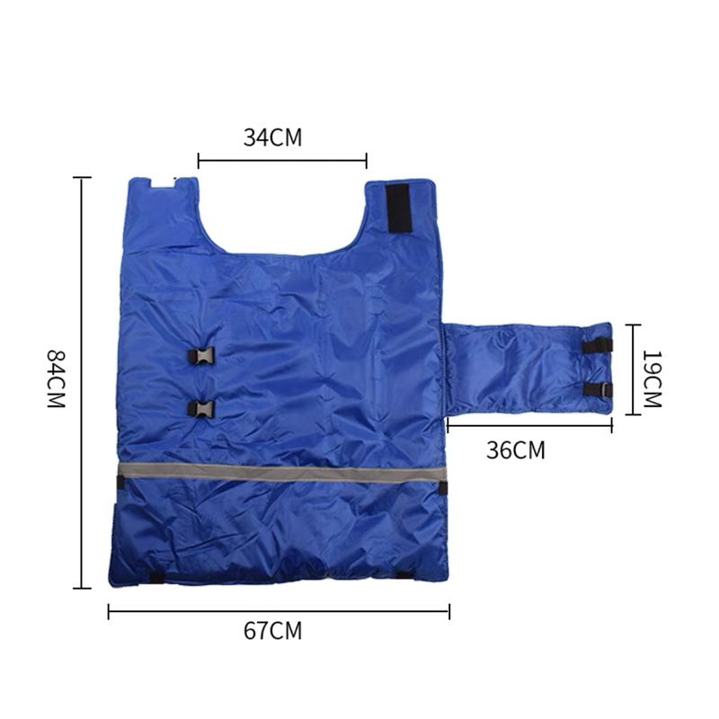 

Cow Calf Vest Calf Cold protection Coat Thermal Suit Livestock Oxford Fabric Coat Wind-Proof and Water-Proof Calf Warm Clothing M синий