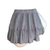 2025 Autumn/Winter Women's High-Waisted Slimming Knit A-Line Ruffle Skirt