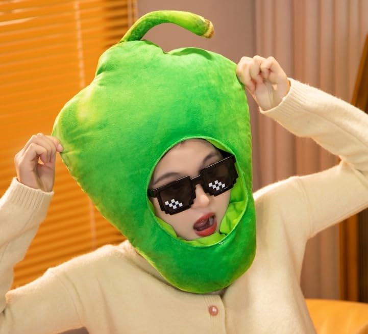 [DOKiDOKi] Bell Pepper Hat Cosplay [Cute] Transformation Headwear Kigurumi Headgear Fluffy Cute Halloween Vegetable Greengrocer Lovers and Picky