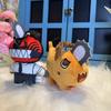 12cm Anime Chainsaw Man Puppen Plüschtier Cartoon Pochita Oranger Hund Kissen Kuscheltier Weiches Spielzeug Für Kinder Geburtstagsgeschenk