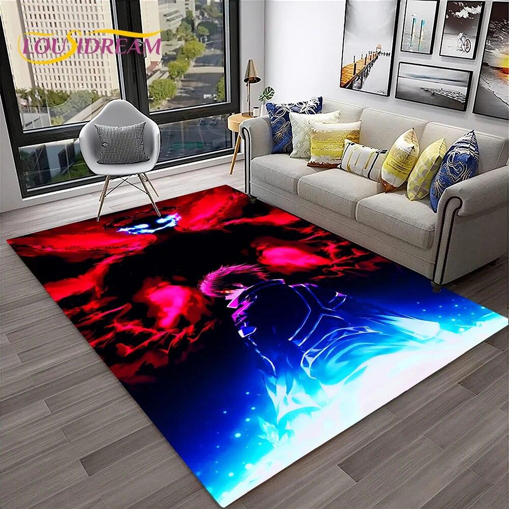 SAO Novel Cartoon Sword Art Online Carpet Rug for Home Living Room Bedroom Sofa Doormat Decor,kids Area Rug Non-slip Floor Mat