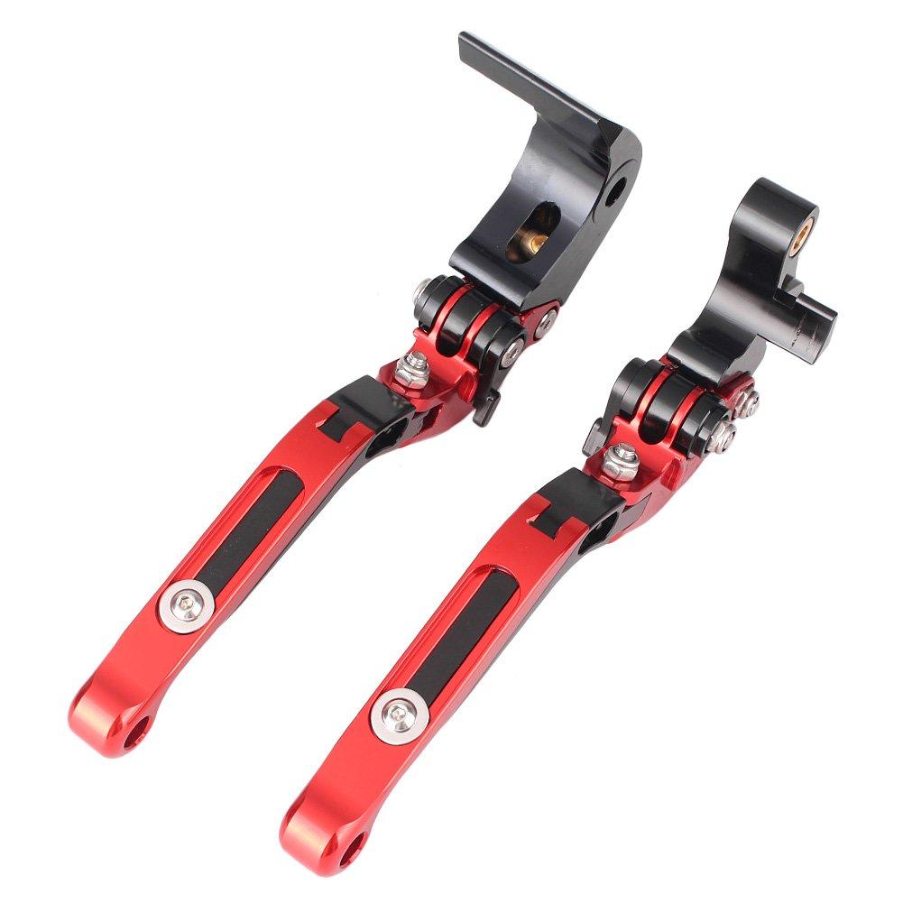 Mallofusa Motorcycle Brake Clutch Lever Set Adjuster Retractable Telescopic 6 Level Adjustment Genuine Replacement