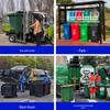 Large Capacity Trash Can with Lid and Foot Pedal for Residential or Commercial Use, Suitable for Outdoor Waste Sorting