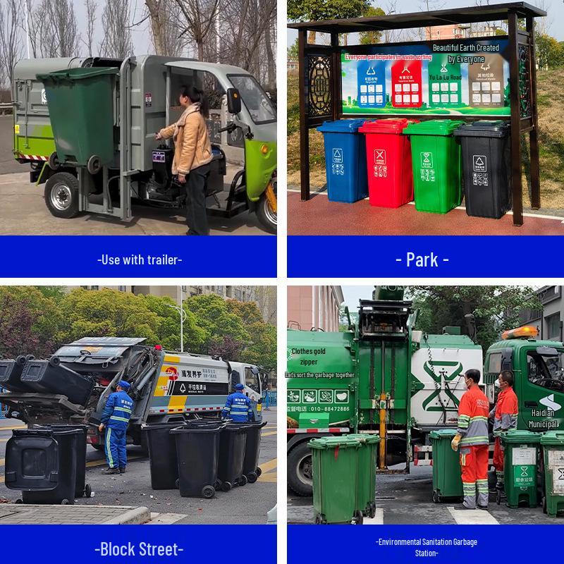 Large Capacity Trash Can with Lid and Foot Pedal for Residential or Commercial Use, Suitable for Outdoor Waste Sorting