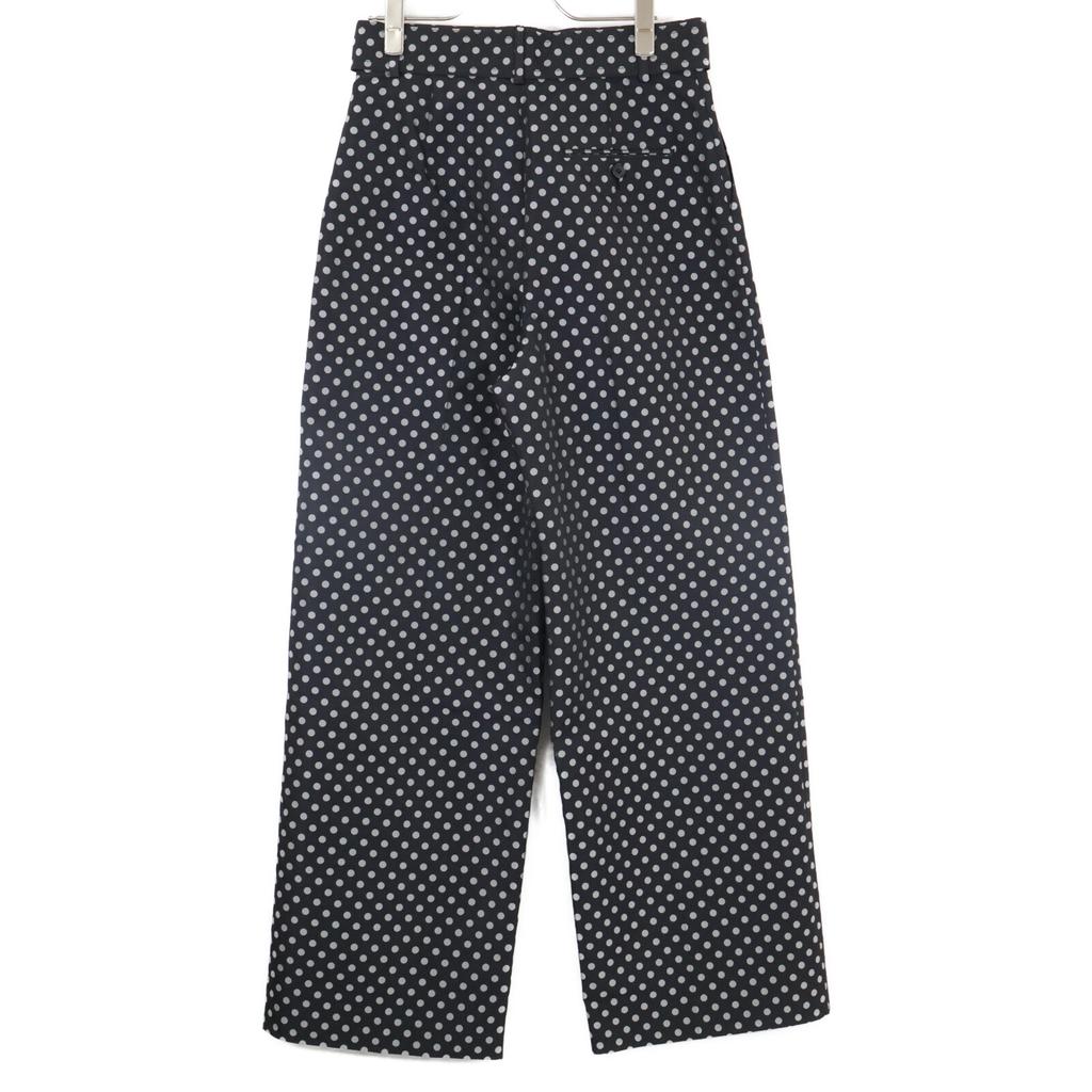 LE CIEL BLEU 23AW Black Dot Belted Wide Pants Bottoms 38 blackUsed