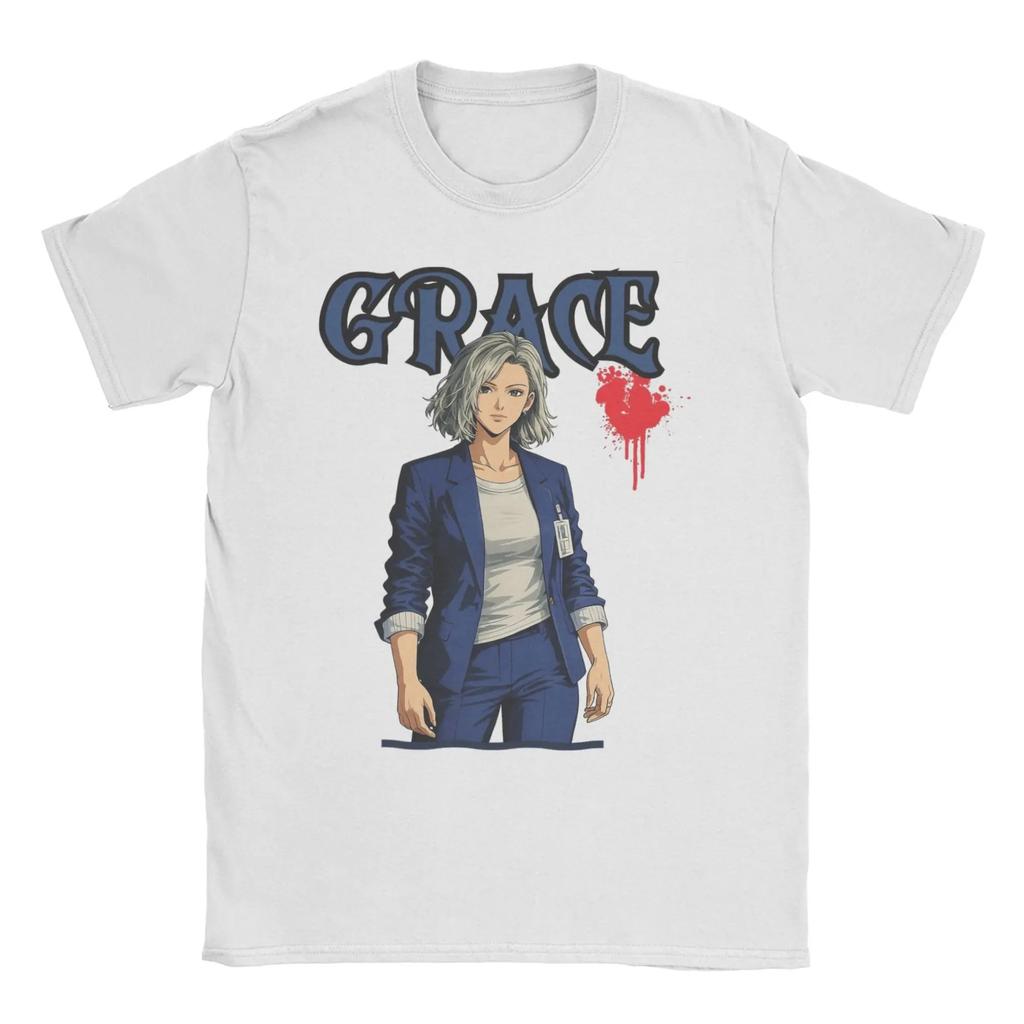 Resident Evil Leon Partner Chibi Style Unisex TShirt Cotton Casual Short Sleeve Gaming Tee Comfortable Tshirts