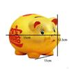 Golden Pig Figurine Piggy Bank Kids Saving Pot Handmade Cute Sculpture for Wall Shelf Decor Fine