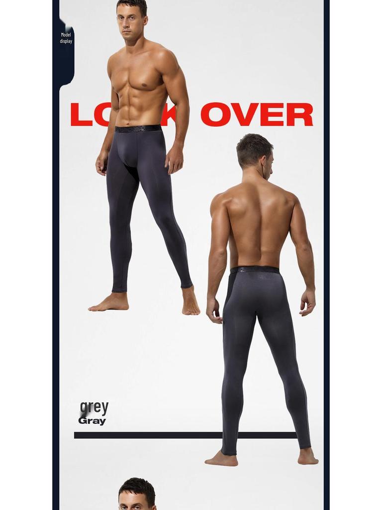 Leggings de toamnă antibacterieni tip glonț pentru bărbați cu căldură în zona inghinală interioară