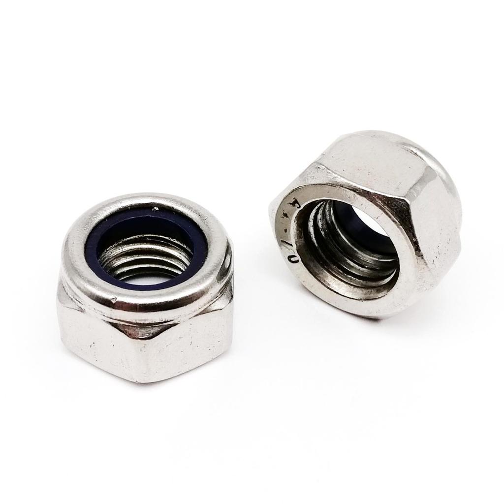 304 A2-70 Stainless Steel 200pcs Hex Nylon Insert Self Lock Nylock Locknut Assortment Kit Set with M2 M2.5 M3 M4 M5 M6 M8 - Dura