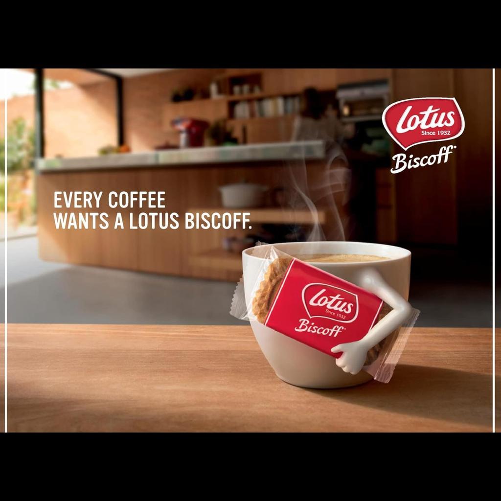 Set of 4: Lotus Original Caramel Biscuits, 250g, Biscuits, Lotus Biscoff Cookies, Cinnamon, Includes Original Pocket Tissues